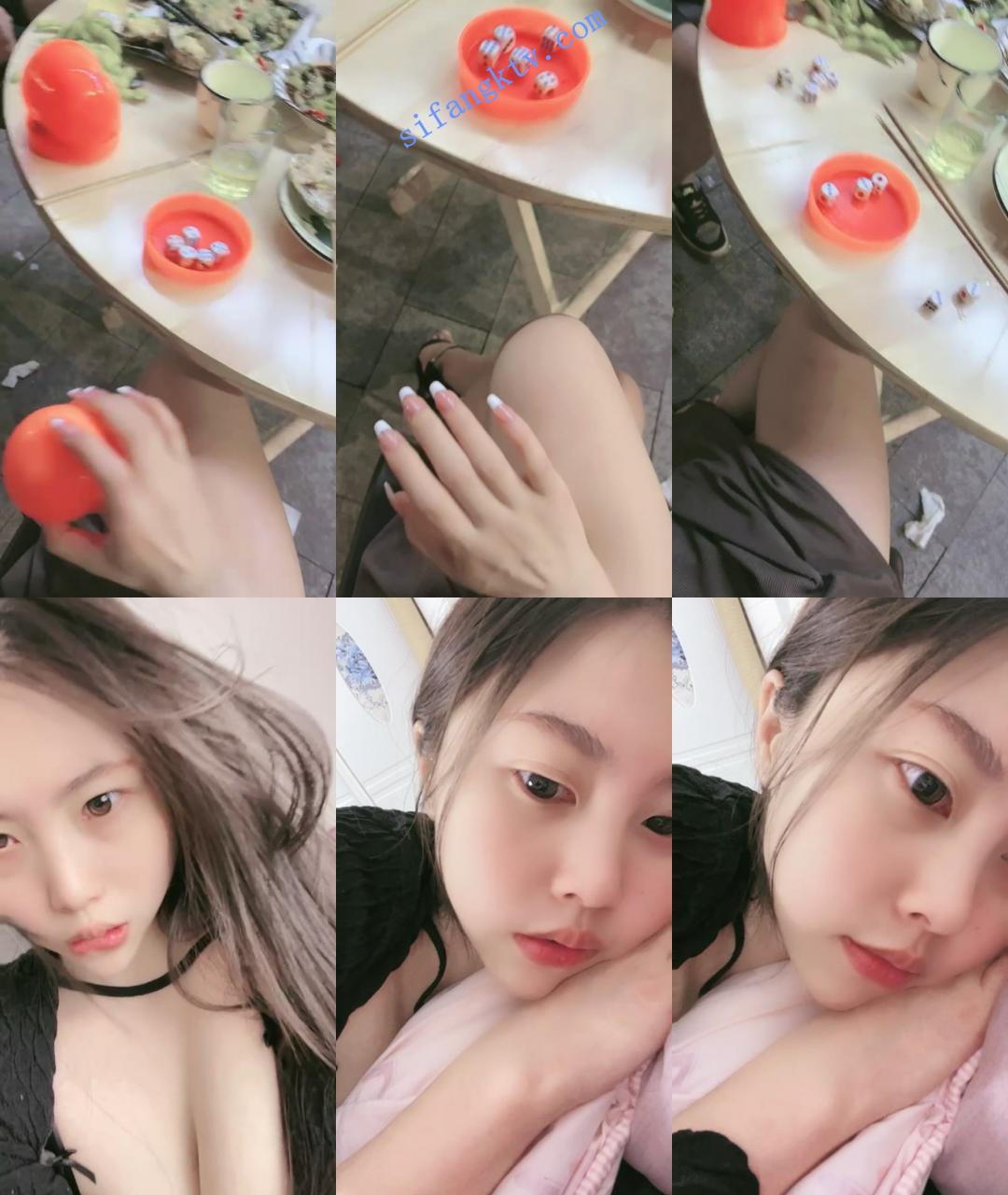 ♋♋ 甜甜奶黄包 美女跟男的摇骰子~喝多了去厕所~大潮喷 图 01