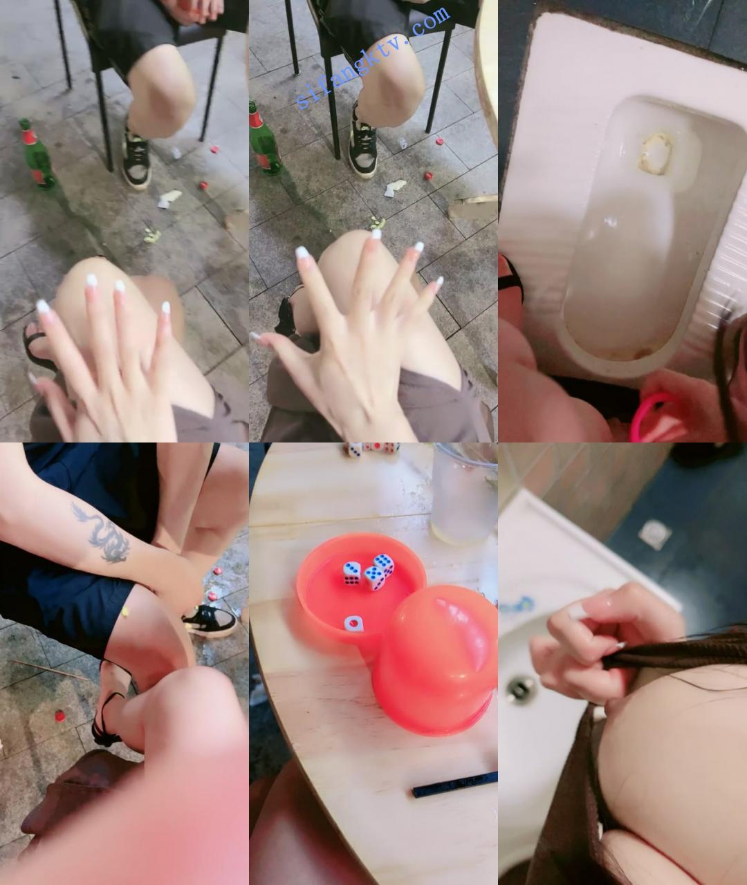 ♋♋ 甜甜奶黄包 美女跟男的摇骰子~喝多了去厕所~大潮喷 图 04