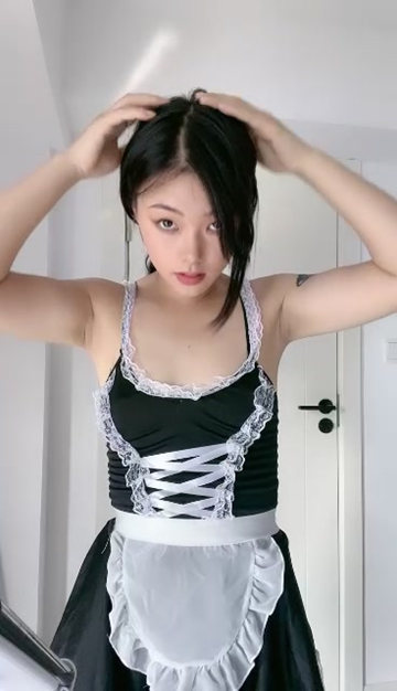 ♋♋超漂亮的新人下海! 夜叉姬 黑丝女仆+100%恋爱的感觉 图 01