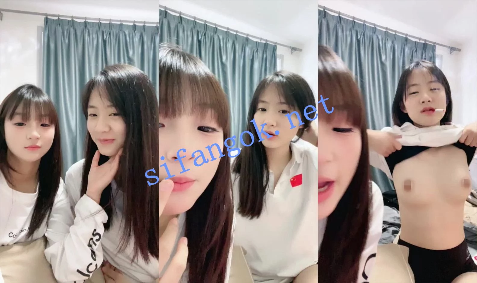 07双人童颜巨乳小姐妹下海!双人收费大秀互相舔弄高潮喷水 图 01