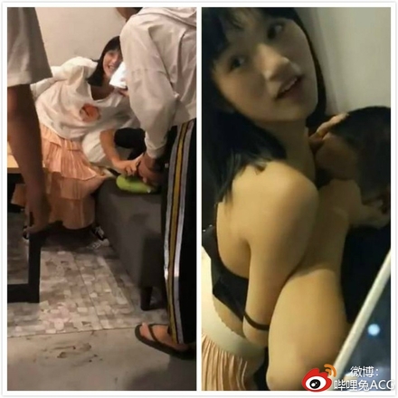 大二學姐強行喂新生吃奶 旁邊有幾個男女學生在拍照 現在的年輕人真能玩真會玩