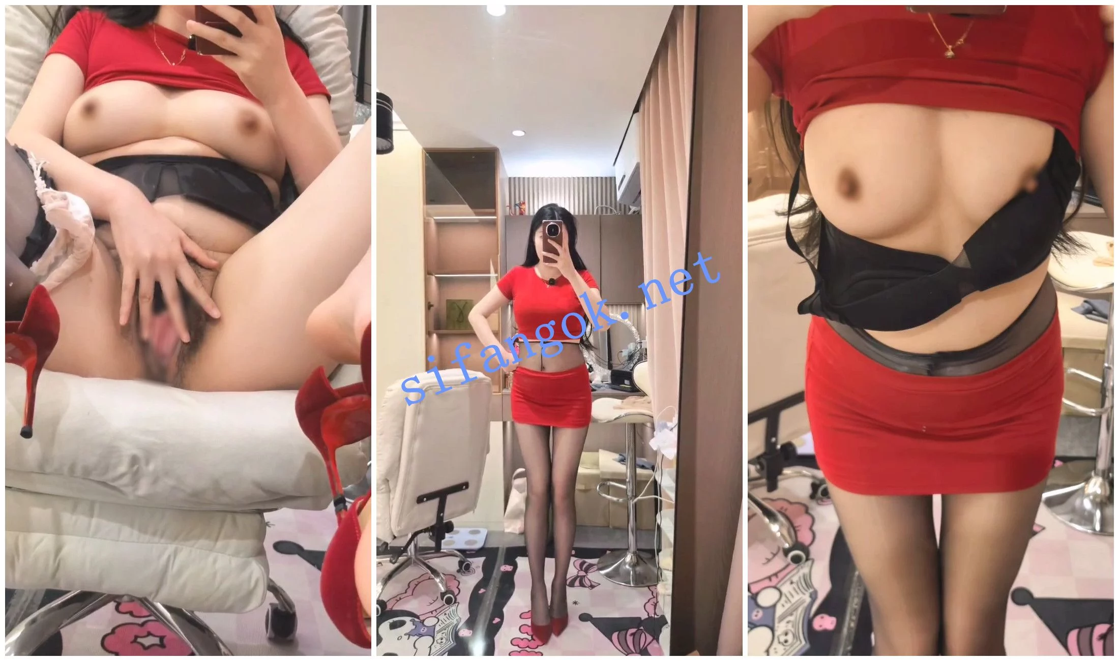 快手福利 大奶瑜伽 迪慕然 小黄桃 自慰揉大奶 图 02